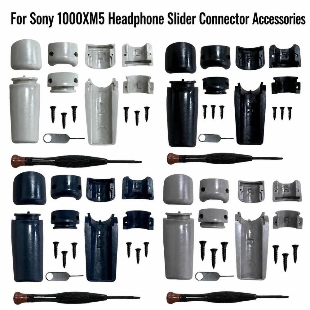 Sony Headphone Wh-1000Xm5 - プラスチック製ヘッドホンヒンジ修理キット アームコネクター完全セット ヘッドホンアーム交換部品 ソニーWH-1000XM5用