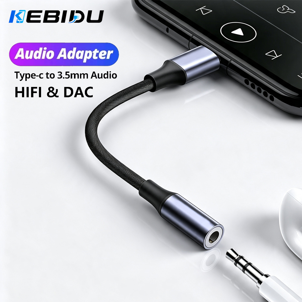 Audiophile Headphone Wired - KEBIDU Type C - 3.5mmオーディオアダプター 有線ヘッドホン用