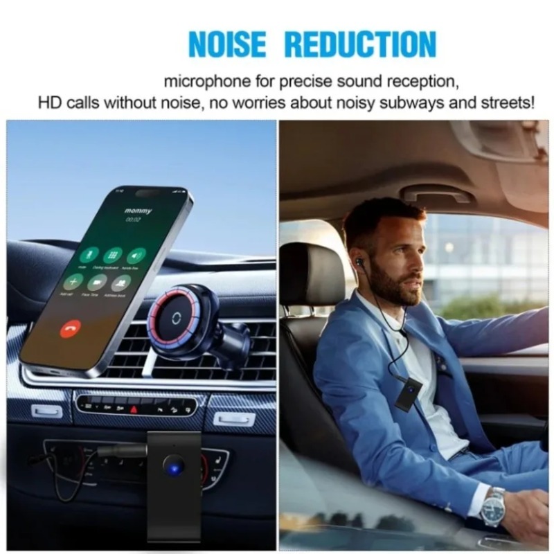 Bluetooth Adapter Receiver - Bluetooth 5.0オーディオレシーバー、有線イヤホン3.5mmヘッドホン対応、HiFiステレオワイヤレスアダプター、車載・家庭用ステレオ音楽再生用FX