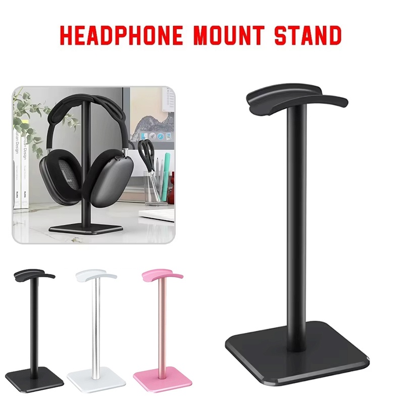 Headphone Stand Desk - 1個入りユニバーサルヘッドホンホルダー プラスチック製ヘッドセットスタンド デスクトップラックオーガナイザー ポータブルイヤホンブラケット ゲーミングイヤホン用