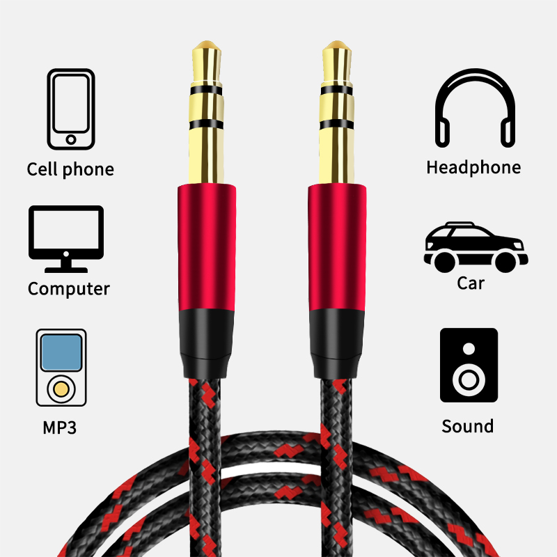 3.5 ミリメートルジャック延長オーディオケーブルオーディオ - Audio Splitter Y のレビューと価格