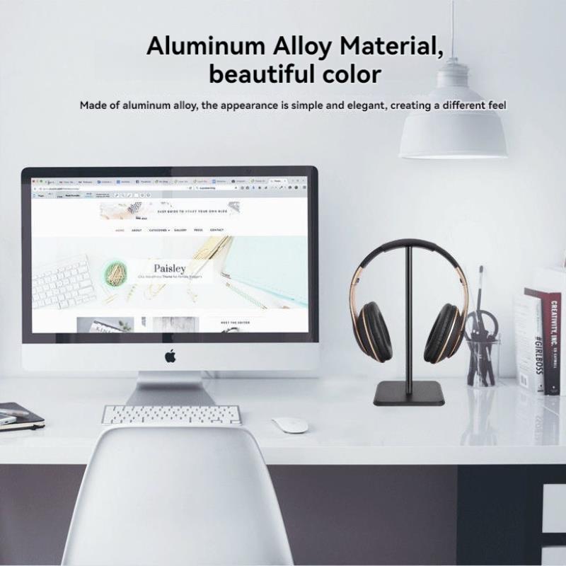 ユニバーサル多機能ヘッドフォンスタンドプラスチックポータブル - Headphone Stand Desk のレビューと価格